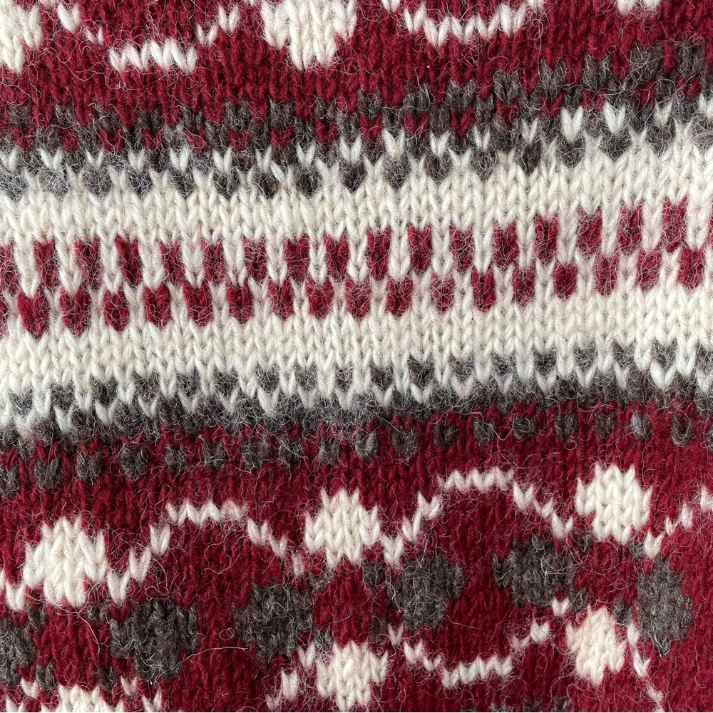 Nepal Womens Handmade 100% Wool Sweater Sz. M - Picture 3 of 6